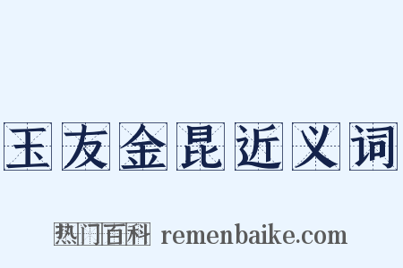 玉友金昆近义词是什么意思的图片